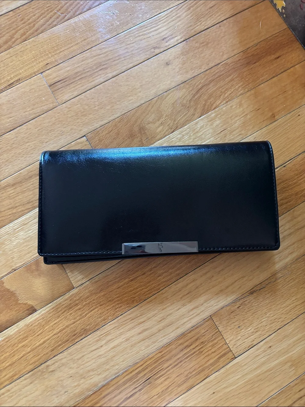 Simply Vera Vera Wang Anita Black Long Clutch‎ NWT Evening Bag Minimalist